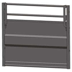 Gerades verblechtes Panel mit einklappbarem Doppelrohr