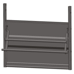 Gerades verblechtes Panel mit einklappbarem Doppelrohr