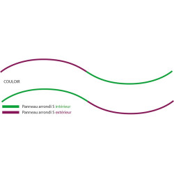 Gerundetes verblechtes Panel für S-förmige Anlagen
