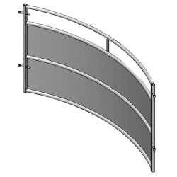 Gerundetes verblechtes Panel für S-förmige Anlagen