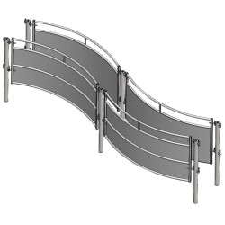 Gerundetes verblechtes Panel für S-förmige Anlagen