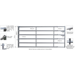 6-rohriges Ø 60,3 mm hauptteil 3/4 m 6-rohriges Ø 60,3 mm hauptteil 3/4 m