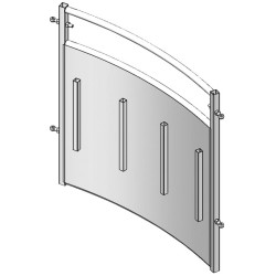 Gerundetes verblechtes Panel