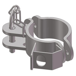 Halbe schelle ø 102 mm 1 richtung/riegelschelle