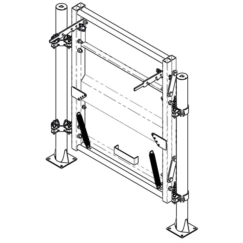 Verblechtes gerades Panel (verstellbar) mit festem Rohr