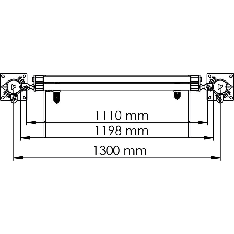 Verblechtes gerades Panel (verstellbar) mit festem Rohr