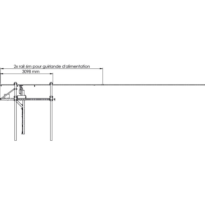 Motorisiertes Grundmodul für Treibgang mit Schubvorrichtung