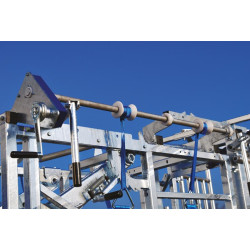 Handbetätigter Klauenpflegesatz vorne und hinten, für Fangstand mit festen Seiten - 4 Seitentüren