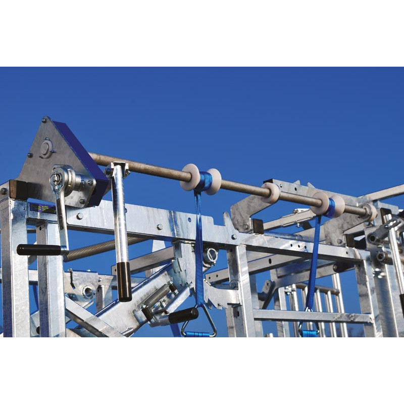 Handbetätigter Klauenpflegesatz vorne und hinten, für Fangstand mit festen Seiten - 4 Seitentüren