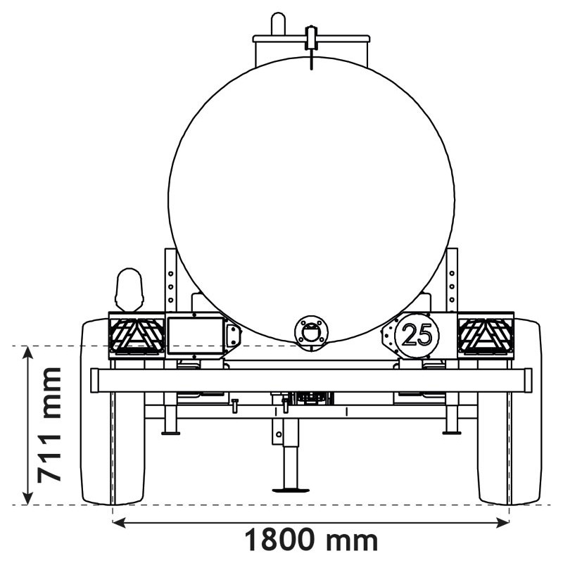 Monoblock-Wasserfässer auf Fahrgestell 3200 L Monoblock-Wasserfässer auf Fahrgestell 3200 L