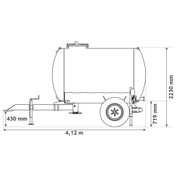 Monoblock-Wasserfässer auf Fahrgestell 4400 L Monoblock-Wasserfässer auf Fahrgestell 4400 L