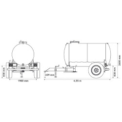 Monoblock-Wasserfässer auf Fahrgestell 5200 L Monoblock-Wasserfässer auf Fahrgestell 5200 L