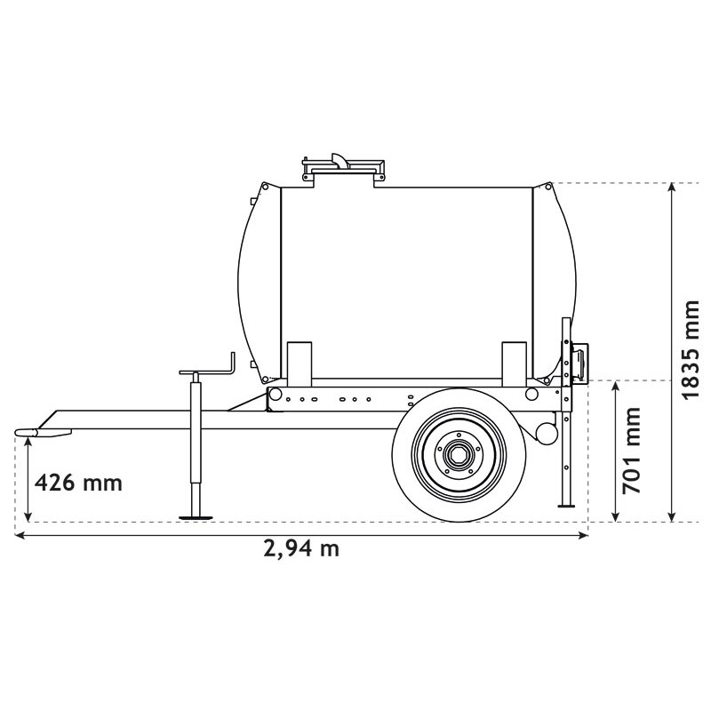 Wasserfässer auf Fahrgestell 1100 L