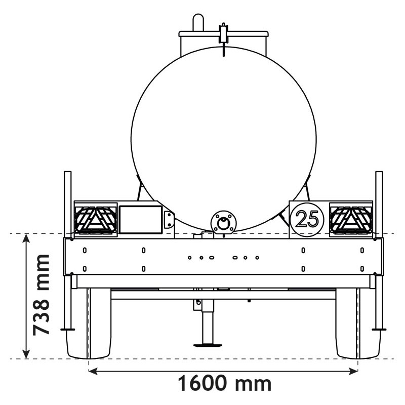 Wasserfässer auf Fahrgestell 1500 L