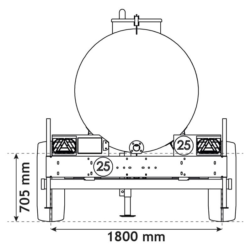Wasserfässer auf Fahrgestell 3200 L Wasserfässer auf Fahrgestell 3200 L