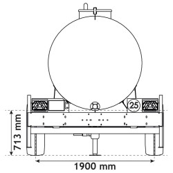 Wasserfässer auf Fahrgestell 4400 L