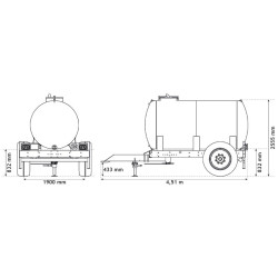 Wasserfässer auf Fahrgestell 5200 L Wasserfässer auf Fahrgestell 5200 L
