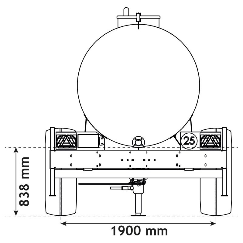 Wasserfässer auf Fahrgestell 6200 L