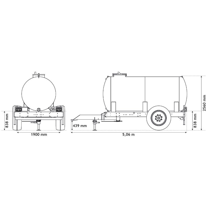 Wasserfässer auf Fahrgestell 6200 L
