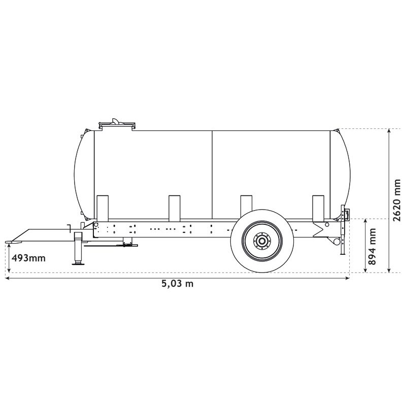 Wasserfässer auf Fahrgestell 8000 L