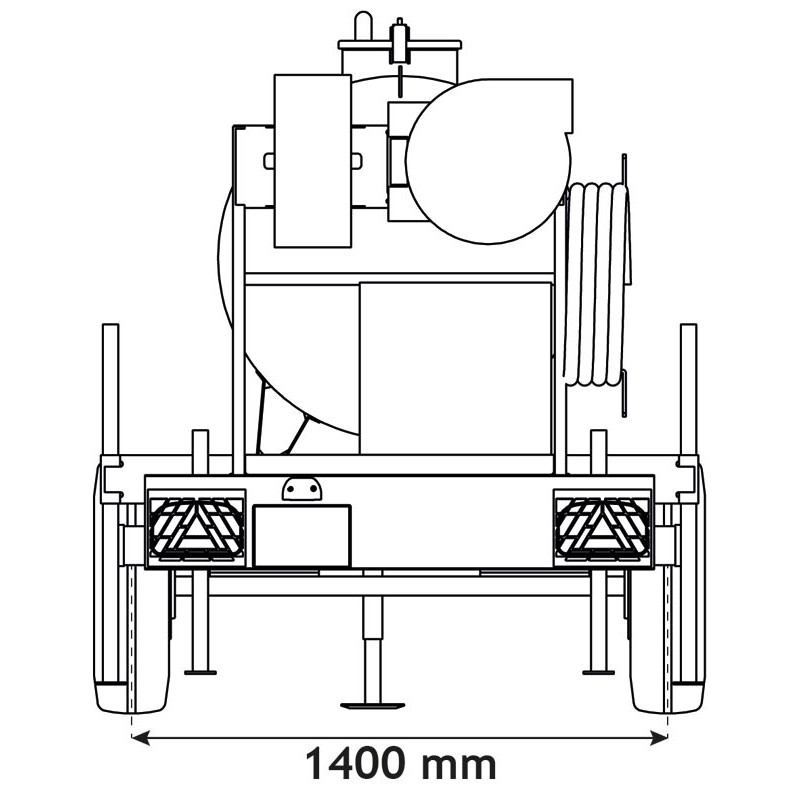Wasserfässer auf Fahrgestell für Grünflächen 890 L