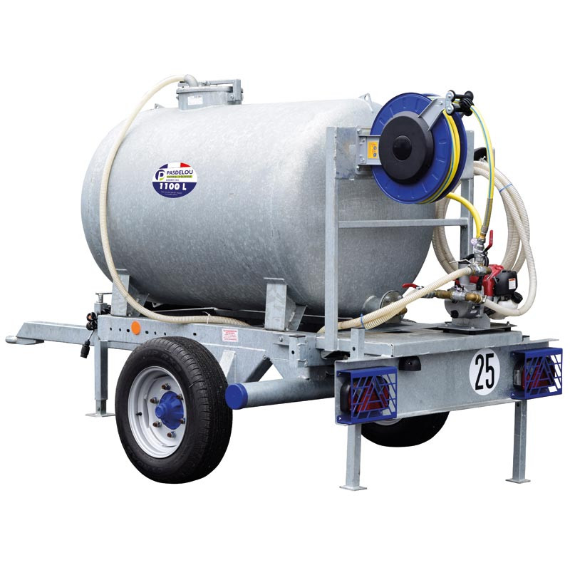 Wasserfässer auf Fahrgestell für Grünflächen 1100 L Wasserfässer auf Fahrgestell für Grünflächen 1100 L