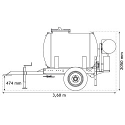 Wasserfässer auf Fahrgestell für Grünflächen 1500 L Wasserfässer auf Fahrgestell für Grünflächen 1500 L