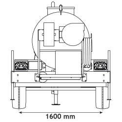 Wasserfässer auf Fahrgestell für Grünflächen 1500 L Wasserfässer auf Fahrgestell für Grünflächen 1500 L