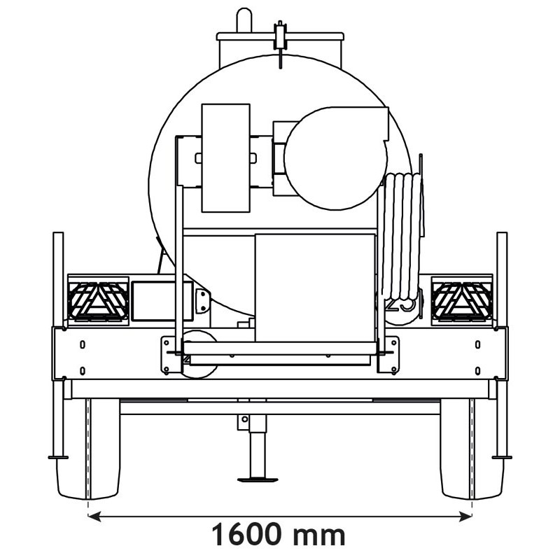 Wasserfässer auf Fahrgestell für Grünflächen 1500 L Wasserfässer auf Fahrgestell für Grünflächen 1500 L