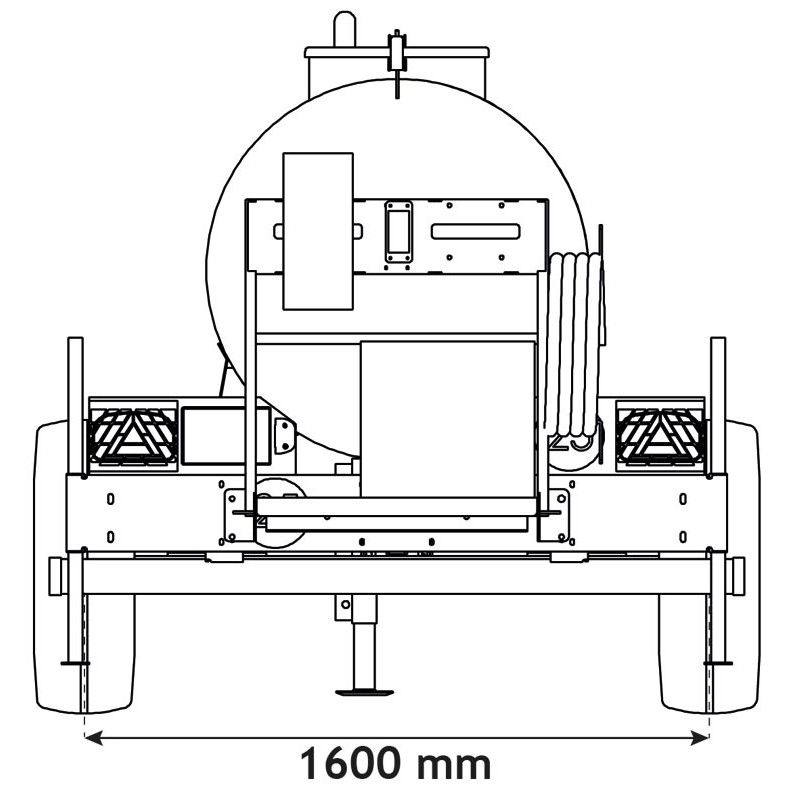 Wasserfässer auf Fahrgestell für Grünflächen 2000 L Wasserfässer auf Fahrgestell für Grünflächen 2000 L