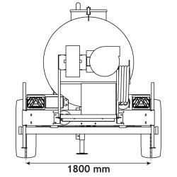 Wasserfässer auf Fahrgestell für Grünflächen 3200 L Wasserfässer auf Fahrgestell für Grünflächen 3200 L