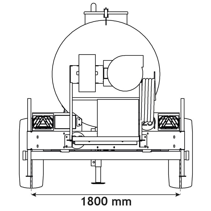 Wasserfässer auf Fahrgestell für Grünflächen 3200 L Wasserfässer auf Fahrgestell für Grünflächen 3200 L