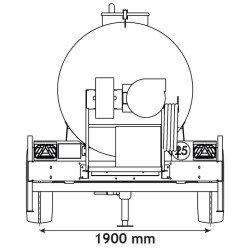 Wasserfässer auf Fahrgestell für Grünflächen 4400 L Wasserfässer auf Fahrgestell für Grünflächen 4400 L