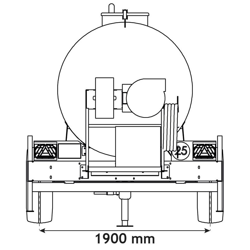 Wasserfässer auf Fahrgestell für Grünflächen 4400 L Wasserfässer auf Fahrgestell für Grünflächen 4400 L