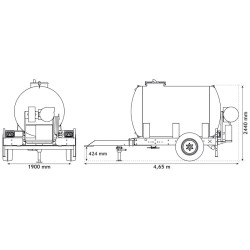Wasserfässer auf Fahrgestell für Grünflächen 4400 L Wasserfässer auf Fahrgestell für Grünflächen 4400 L