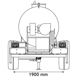 Wasserfässer auf Fahrgestell für Grünflächen 6200 L
