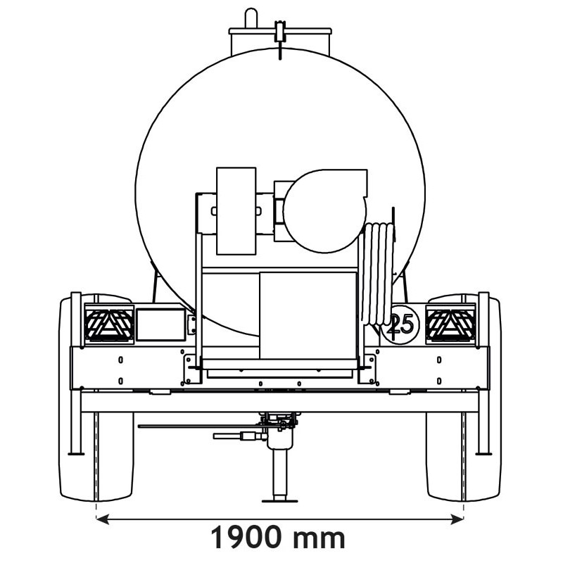 Wasserfässer auf Fahrgestell für Grünflächen 6200 L