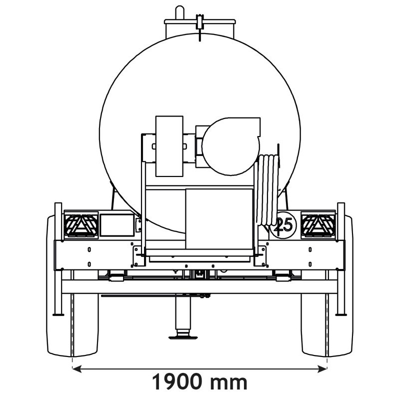 Wasserfässer auf Fahrgestell für Grünflächen 8000 L