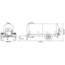 Wasserfässer auf Fahrgestell für Grünflächen 8000 L