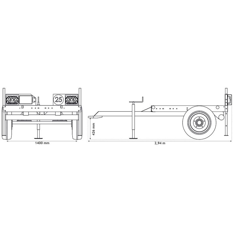 Fahrgestell für Wasserfass 890 und 1100 L Fahrgestell für Wasserfass 890 und 1100 L