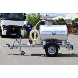 Wassertankanhänger 1000 Liter Grünflächen - Straße 90km/h - PTC 1,5 T