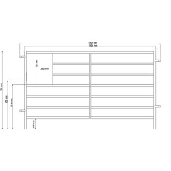 Ablammhorde mit Tränkeausnehmung und Stecker