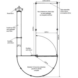 Halbmond-Modul mit halbmond-treibanlage für Schafe