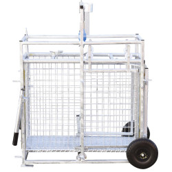 Fahrbarer Wiegestand mit Gewichtsanzeige für Schafe