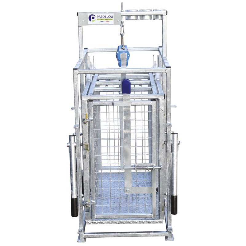 Fahrbarer Wiegestand mit Gewichtsanzeige für Schafe