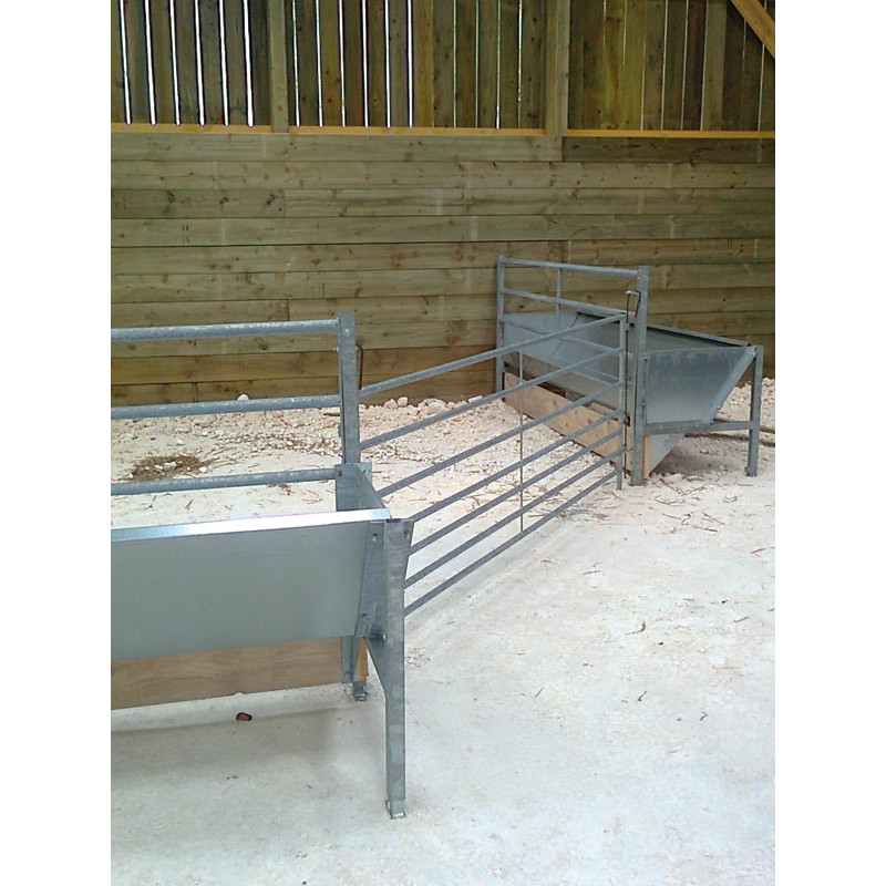 Einfacher trog mit 3-rohrigen gitter