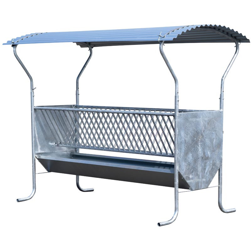 Bedachung für doppelte Raufe auf Füßen für Schafe und Ziegen - 2,80 m