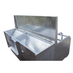 einfacher Selektionsfutterautomat 265 l mit Lämmerschlupf