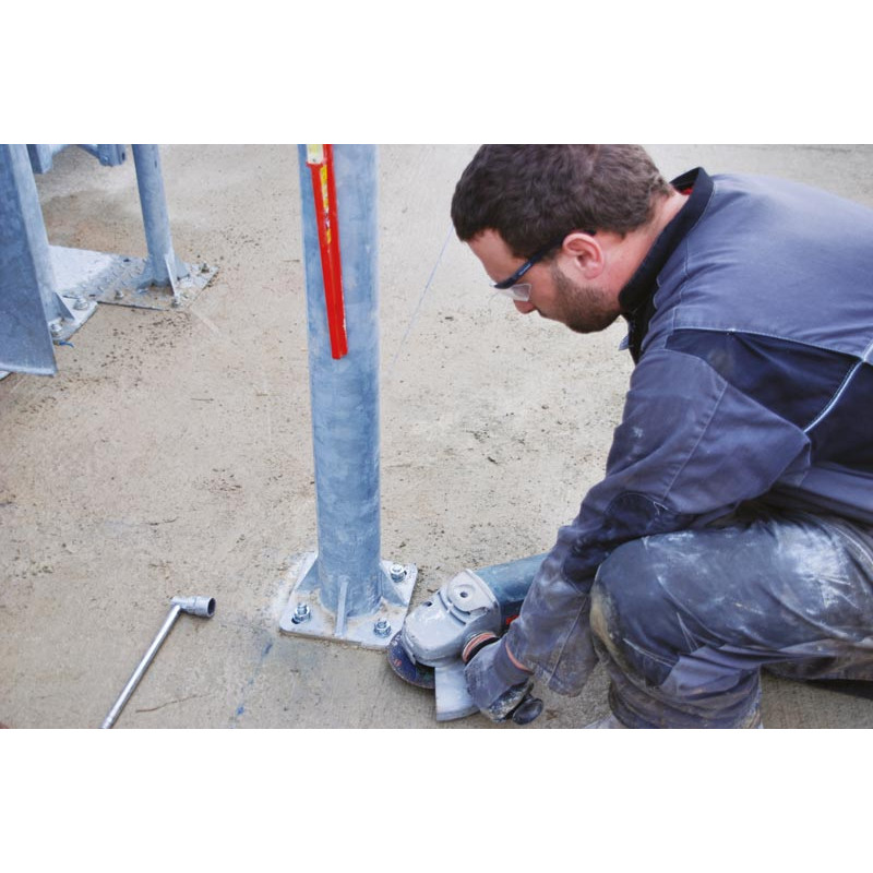 Ø 102 mm Pfosten ohne Befestigungen zum Aufdübeln - H. 1,68 m - Wandstärke 4 mm