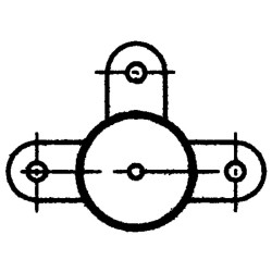Pfosten 3 Richtungen - Ø 102 mm - Zum Einbetonieren